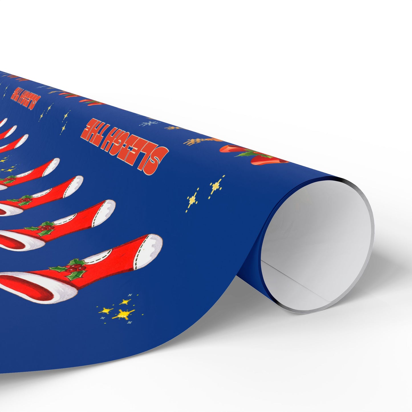 “Sleigh the Dance Floor” Christmas Wrapping Paper – Cute Retro Video Game–Style Holiday Gift Wrap for Dancers, Perfect for Dance Studios & Ballet Lovers