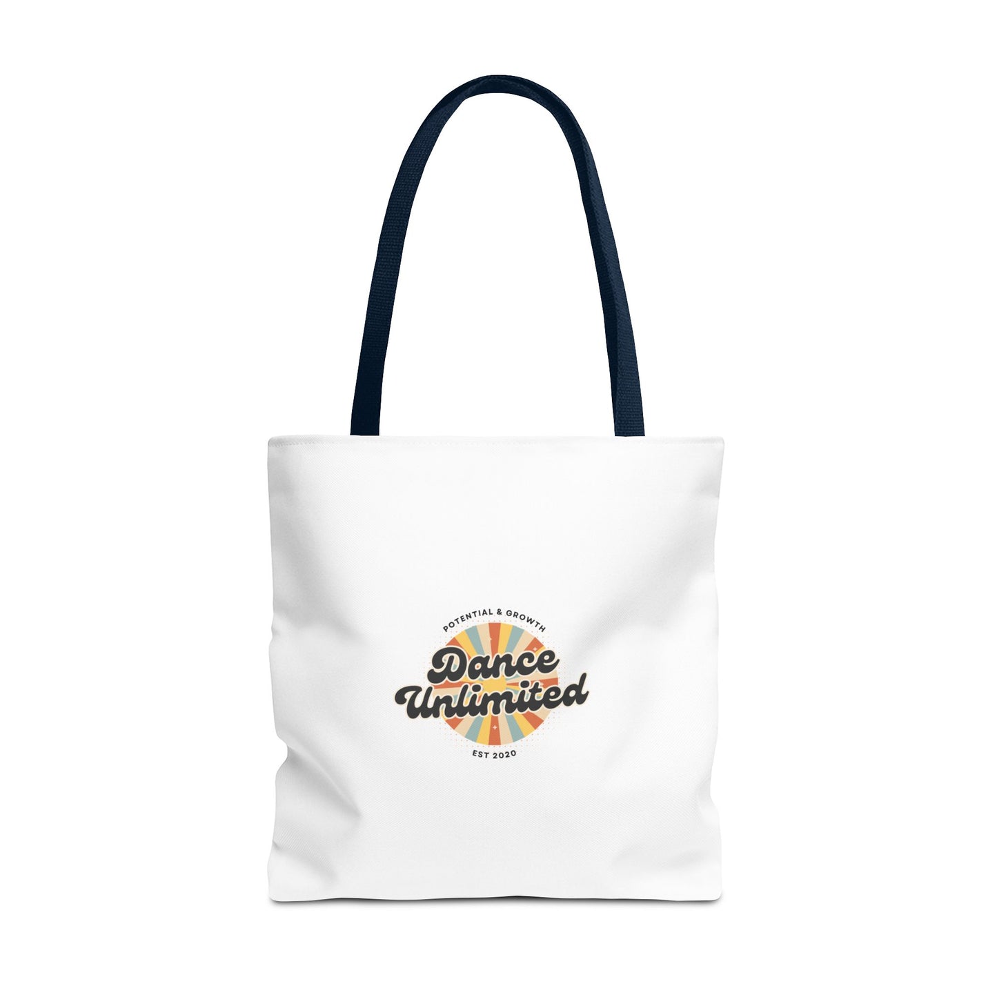 "Dance Unlimited, Potential & Growth" Canvas Tote Bag – Retro Graphic Dance Bag | Stylish Reusable Dance Tote for Dancers & Dance Moms