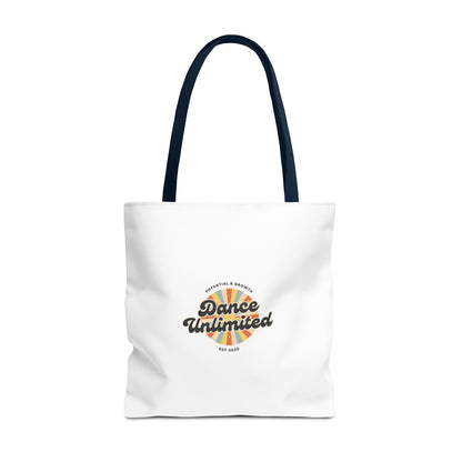"Dance Unlimited, Potential & Growth" Canvas Tote Bag – Retro Graphic Dance Bag | Stylish Reusable Dance Tote for Dancers & Dance Moms