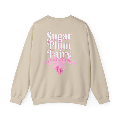“Sugar Plum Fairy” Back Print ADULT Sweatshirt + “Nutcracker 2025” Front – Unisex Heavy Blend Crewneck | Ballet Holiday Dance Apparel