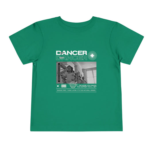 “Tiny Dancer" Toddler Short Sleeve T-Shirt – Streetwear-Inspired Ballet Class Graphic Tee for Kids