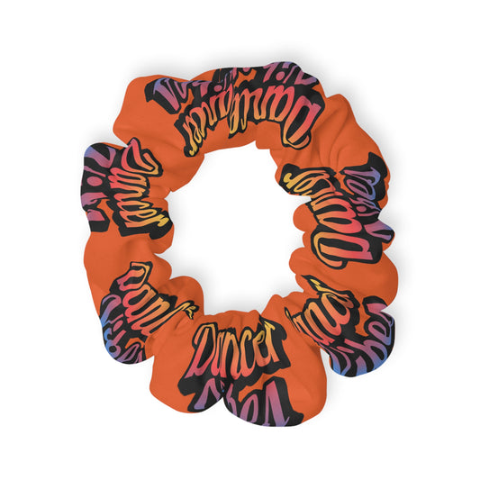 “Dancer Vibes” Scrunchie – Colorful Text Dance Hair Accessory for Performers and Dance Lovers