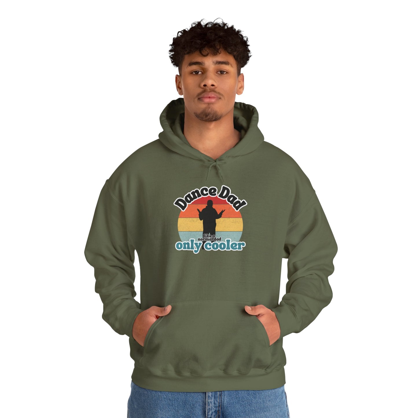 Dance Dad Retro Hoodie – Funny Unisex Heavy Blend™ Hooded Sweatshirt for Cool Dance Dads