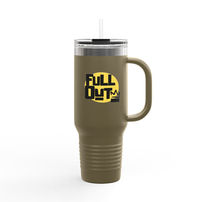 "Full Out" 40oz Insulated Travel Mug – Bold Streetwear Dance Tumbler for Dancers on the Go