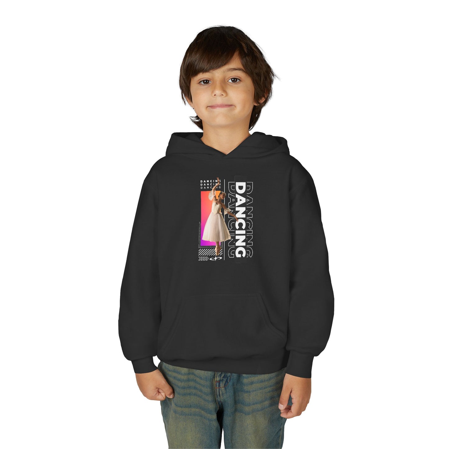 “Dancing” Female Dancer Streetwear Graphic | Unisex Youth Hoodie – Dance Hoodie for Kids & Young Performers