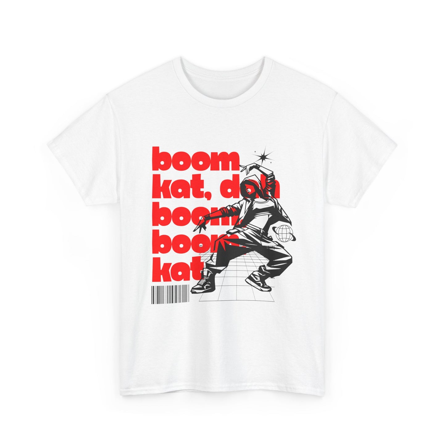 "Boom Kat, Dah, Boom, Boom, Kat" Streetwear Dance Graphic – Unisex Heavy Cotton Tee