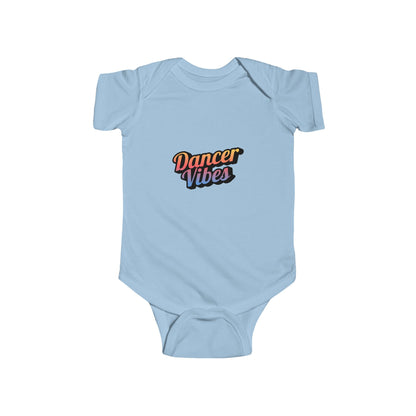 "Dancer Vibes" Infant Short Sleeve Bodysuit – Colorful Text Graphic Baby Dance Outfit for Jeté Shop