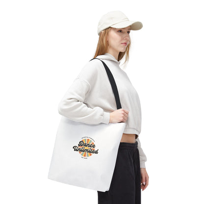 "Dance Unlimited, Potential & Growth" Canvas Tote Bag – Retro Graphic Dance Bag | Stylish Reusable Dance Tote for Dancers & Dance Moms