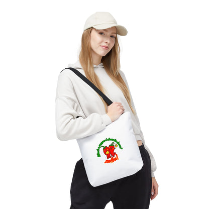 “What’s a Pepper’s Favorite Dance? Salsa!” Salsa Dance Pun Tote Bag – Funny Kawaii Pepper Graphic Canvas Bag for Dancers & Food Lovers