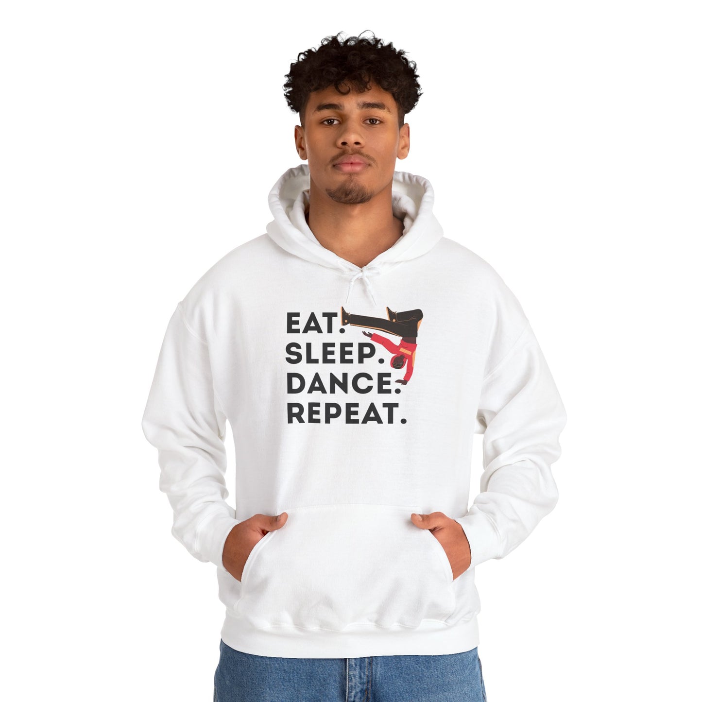 "Eat Sleep Dance Repeat" Unisex Dance Hoodie – Bold B-Boy Streetwear Sweatshirt