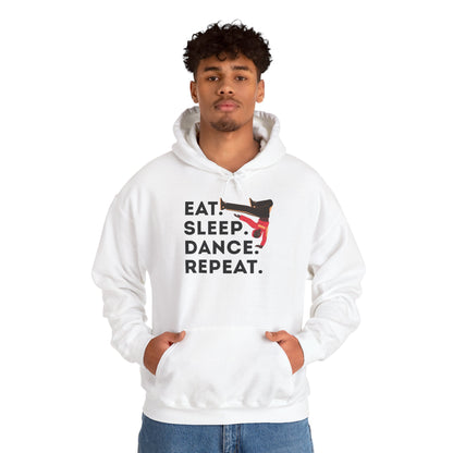 "Eat Sleep Dance Repeat" Unisex Dance Hoodie – Bold B-Boy Streetwear Sweatshirt
