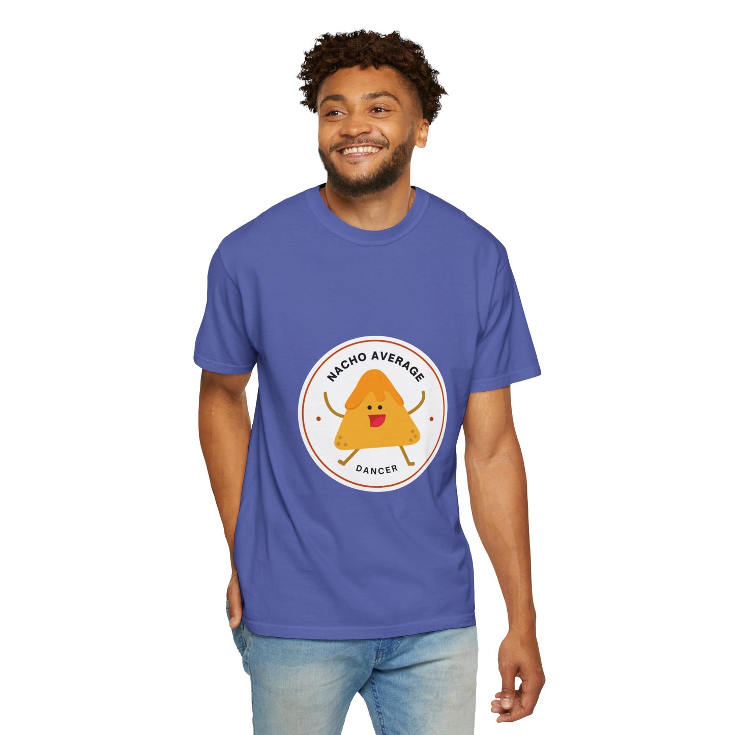 "Nacho Average Dancer" T-Shirt – Funny Dance Pun Unisex Garment-Dyed Tee with Cute Nacho Graphic 🌮💃