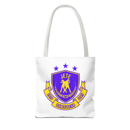 "Jeté Dance Gear Estd 2025" Canvas Tote Bag – Collegiate-Inspired Dancer Tote for Rehearsals, Classes & Everyday Style