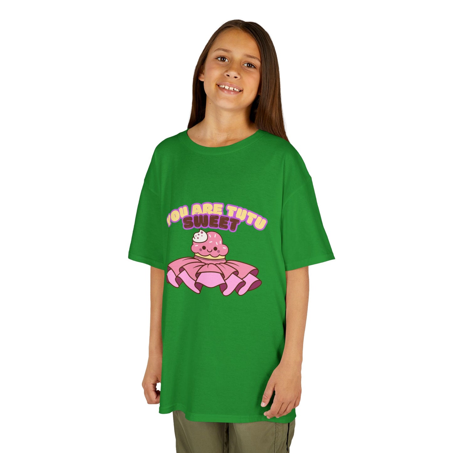 "You Are Tutu Sweet" Youth Short Sleeve Tee – Kawaii Cupcake in Tutu Graphic Dance Shirt for Kids and Ballet Lovers