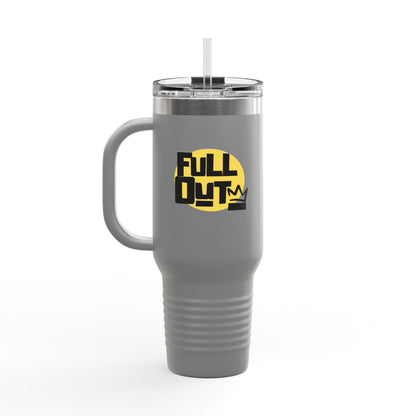 "Full Out" 40oz Insulated Travel Mug – Bold Streetwear Dance Tumbler for Dancers on the Go