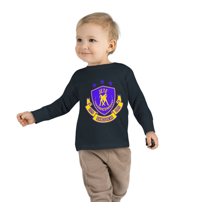 "Jeté Dance Gear" Toddler Dance T-Shirt – Collegiate-Inspired Dancer Graphic Long Sleeve Tee for Kids