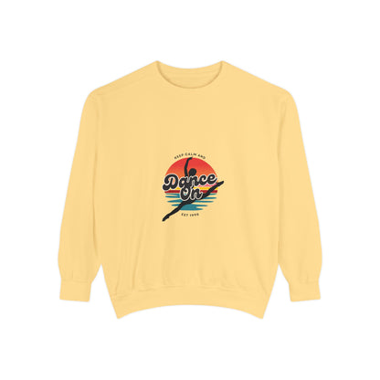 "Keep Calm and Dance On" Unisex Lightweight Crewneck Sweatshirt – Retro-Inspired Dance Graphic Pullover for Dancers & Movement Lovers