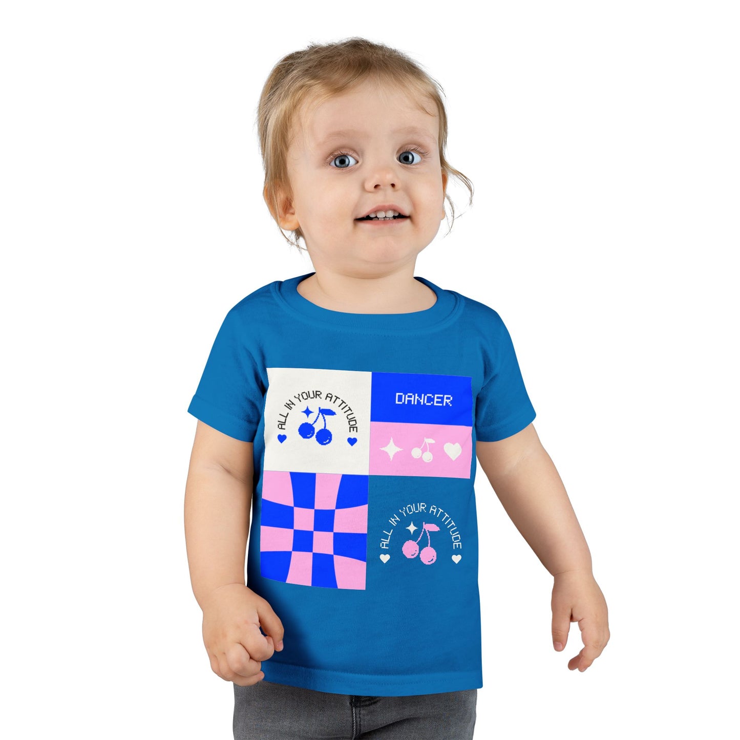 "Dancer – All in Your Attitude" Toddler Dance T-Shirt – Retro Graphic Short Sleeve Tee for Kids