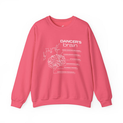 “Dancer’s Brain” Funny Dance Anatomy Sweatshirt – Unisex Heavy Blend Crewneck with Optional Name or Studio Personalization