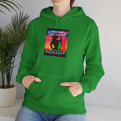 "Line Dancer, Get Your Boots in Line" Western-Inspired Graphic – Unisex Heavy Blend™ Hooded Sweatshirt