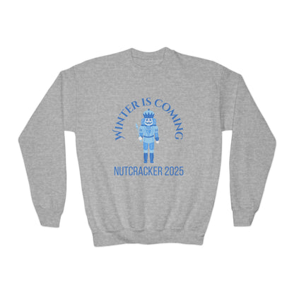 “Winter Is Coming Nutcracker 2025” Sweatshirt – YOUTH Crewneck | Holiday Dance Sweatshirt for Ballet Dancers