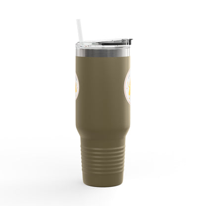 "Nacho Average Dancer" 40oz Insulated Travel Mug – Cute Kawaii Nacho Graphic Dance Tumbler for On-the-Go Hydration