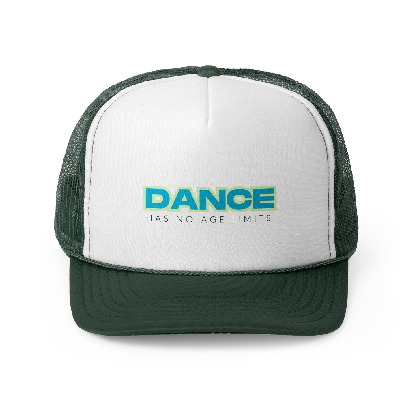 "Dance Has No Age Limits" Unisex Trucker Hat – Colorful Dance Quote Cap for All Ages, Dancers, and Movement Lovers