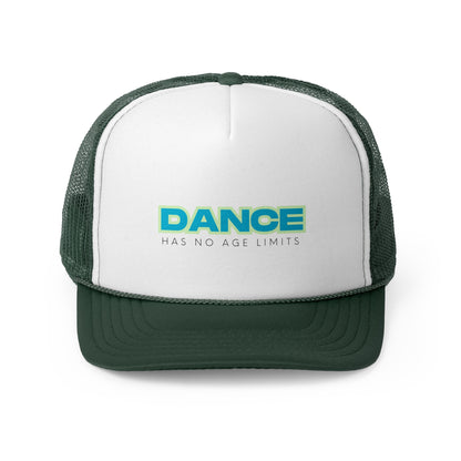 "Dance Has No Age Limits" Unisex Trucker Hat – Colorful Dance Quote Cap for All Ages, Dancers, and Movement Lovers