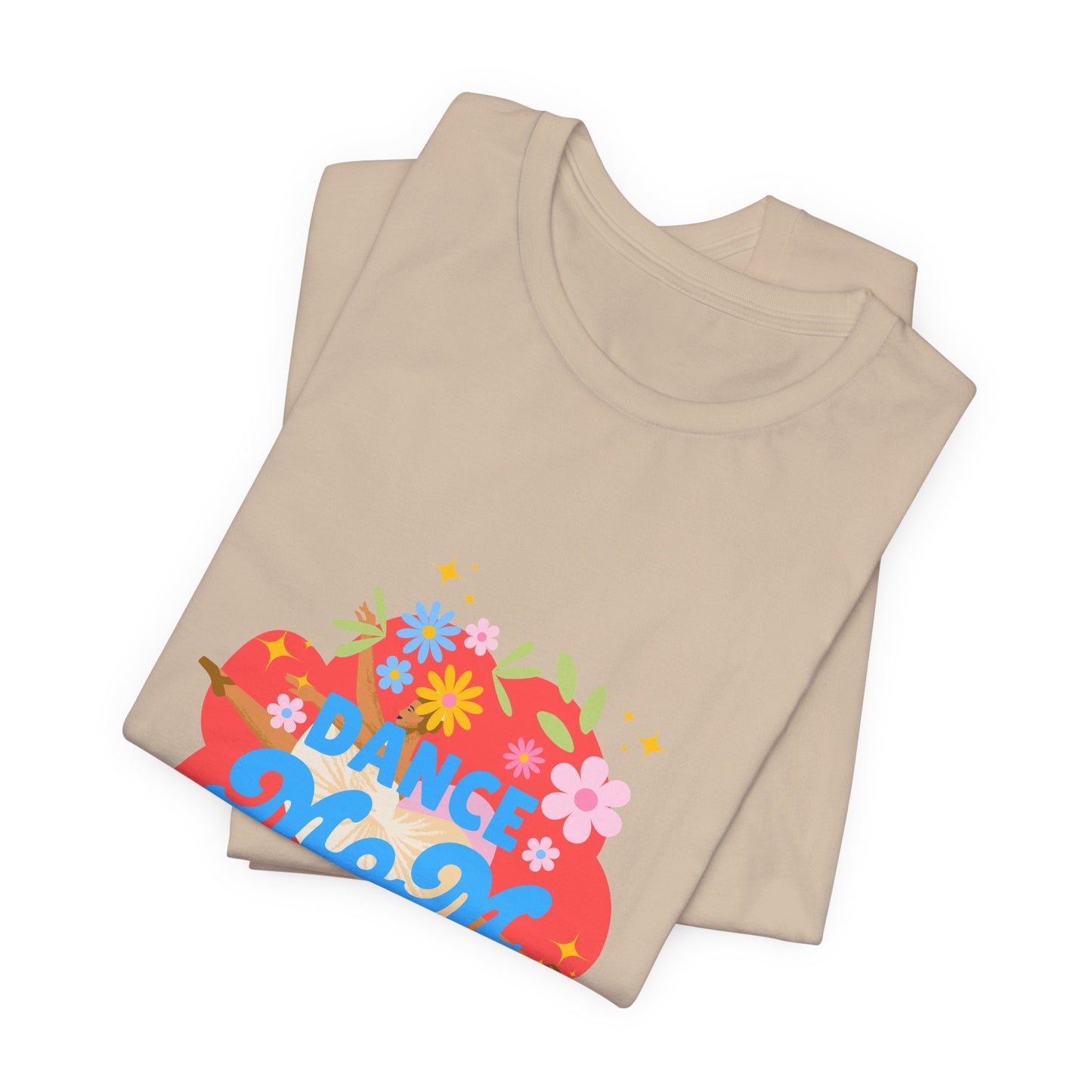 "Dance Mom” T-Shirt – Unisex Garment-Dyed Tee with Floral Dancer Graphic Front & Superhero Role List Back 🌸💪