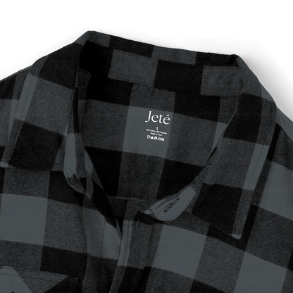Levels Premium Collection Flannel Shirt – Unisex Streetwear Button-Up with "Levels Pictures Textures" Front Text and Bold Dancer Silhouette Back Graphic