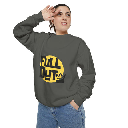 "Full Out" Unisex Lightweight Crewneck Sweatshirt – Bold Streetwear-Inspired Dance Graphic Pullover for Dancers & Performers