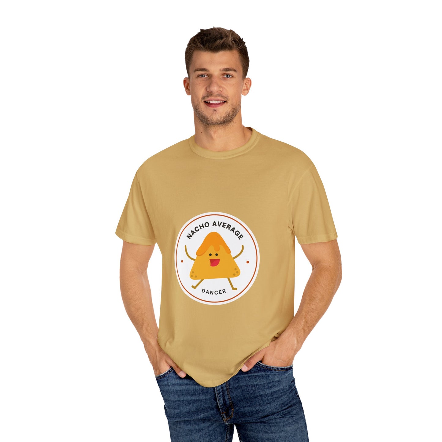 "Nacho Average Dancer" T-Shirt – Funny Dance Pun Unisex Garment-Dyed Tee with Cute Nacho Graphic 🌮💃