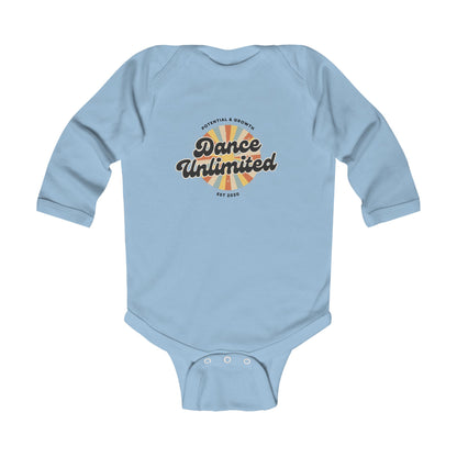 "Dance Unlimited - Potential & Growth" Infant Long Sleeve Bodysuit – Retro Baby Dancer Outfit Graphic