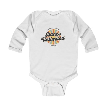 "Dance Unlimited - Potential & Growth" Infant Long Sleeve Bodysuit – Retro Baby Dancer Outfit Graphic