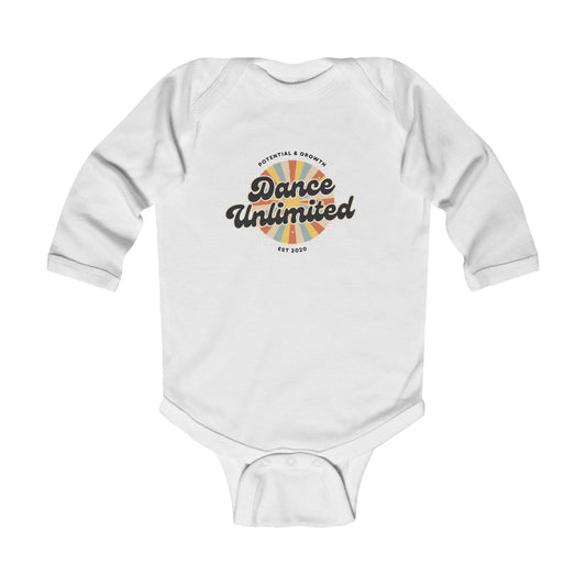 "Dance Unlimited - Potential & Growth" Infant Long Sleeve Bodysuit – Retro Baby Dancer Outfit Graphic