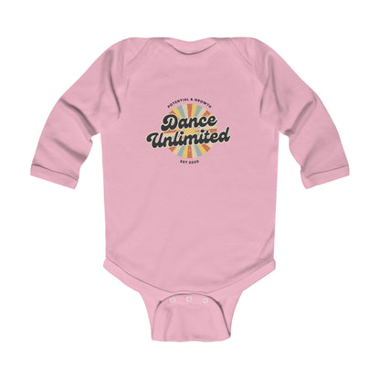 "Dance Unlimited - Potential & Growth" Infant Long Sleeve Bodysuit – Retro Baby Dancer Outfit Graphic