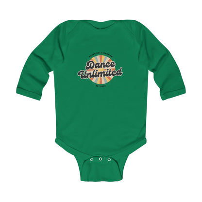 "Dance Unlimited - Potential & Growth" Infant Long Sleeve Bodysuit – Retro Baby Dancer Outfit Graphic