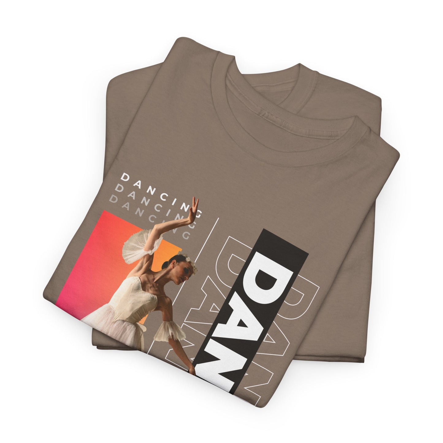 “Dancing” Streetwear-Inspired Female Dancer Unisex Heavy Cotton Tee – Urban Dance Graphic T-Shirt for Performers and Dance Lovers