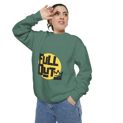 "Full Out" Unisex Lightweight Crewneck Sweatshirt – Bold Streetwear-Inspired Dance Graphic Pullover for Dancers & Performers