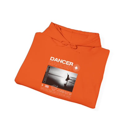 “Dancer” Arabesque on the Beach Graphic | Streetwear-Inspired Dance Hoodie for Ballet & Beach Lovers - Unisex Heavy Blend™ Hoodie