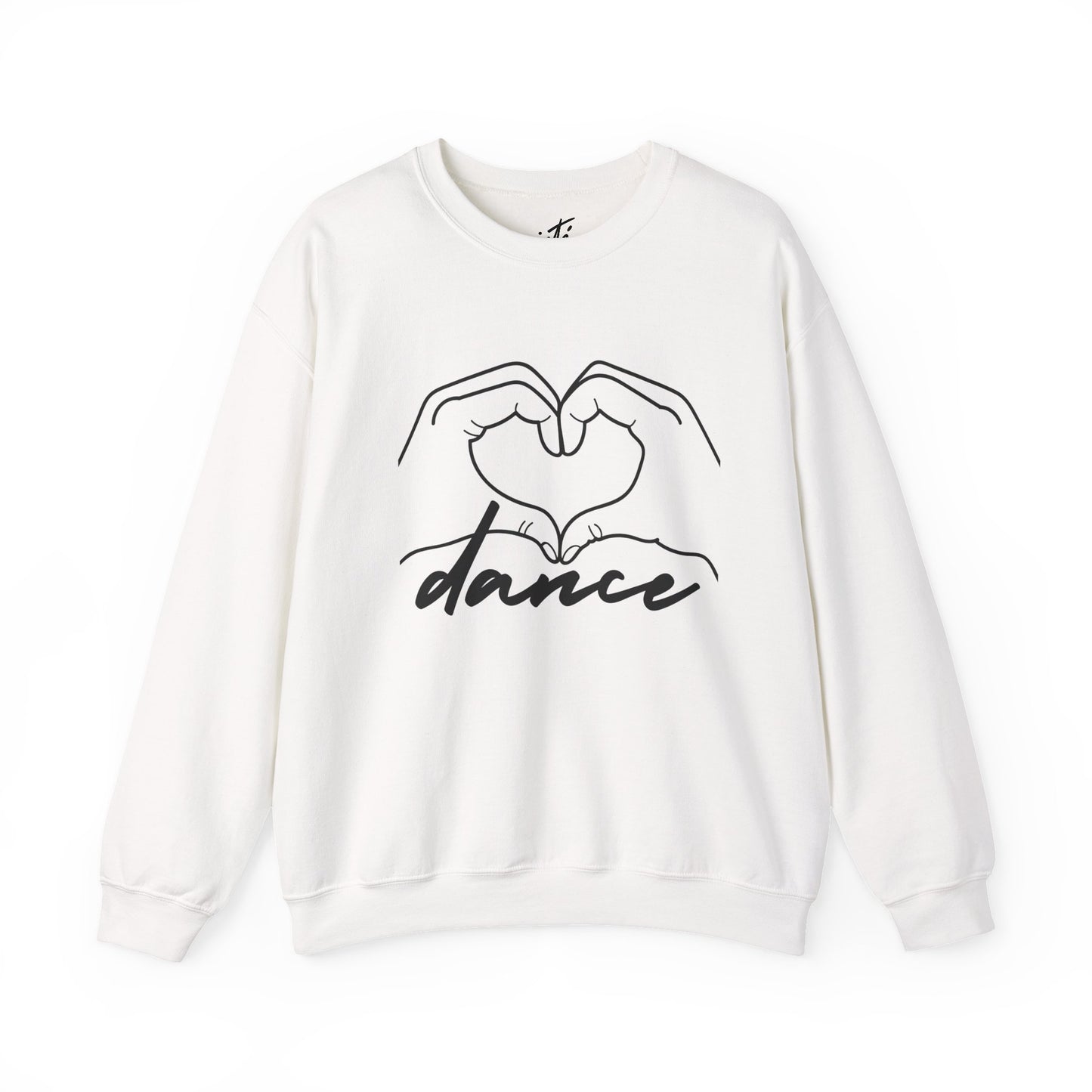 Dance Heart Hands Unisex Crewneck Sweatshirt – Hand Heart Graphic Dance Lover Pullover