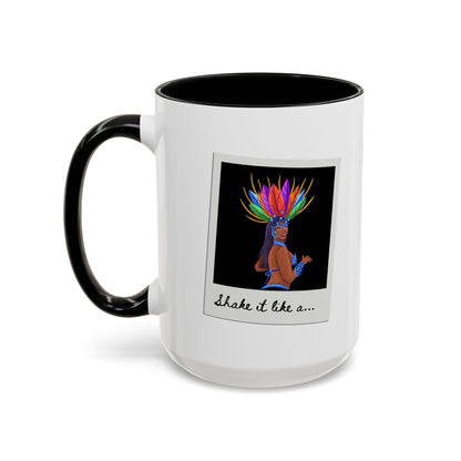"Shake It Like a..." Accent Coffee Mug – Fun Dance Quote Ceramic Mug for Dancers and Music Lovers