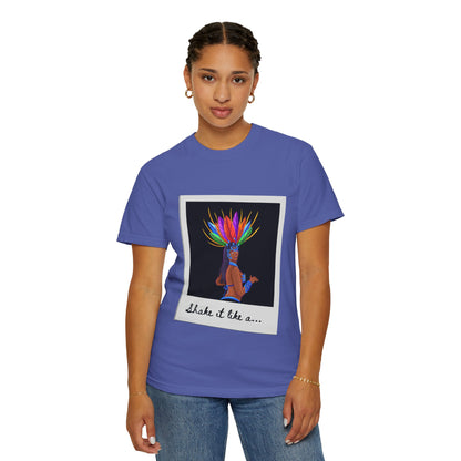 "Shake It Like a Samba Star" Unisex Garment-Dyed Dance T-Shirt – Bold Carnival-Inspired Graphic Tee for Dancers