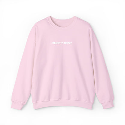 “Made to Dance" Unisex Heavy Blend™ Crewneck Sweatshirt – Embroidered Dance-Inspired Pullover for Adults & Kids