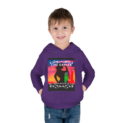 "Line Dancer, Get Your Boots in Line" Streetwear Dance Graphic – Toddler Pullover Hoodie