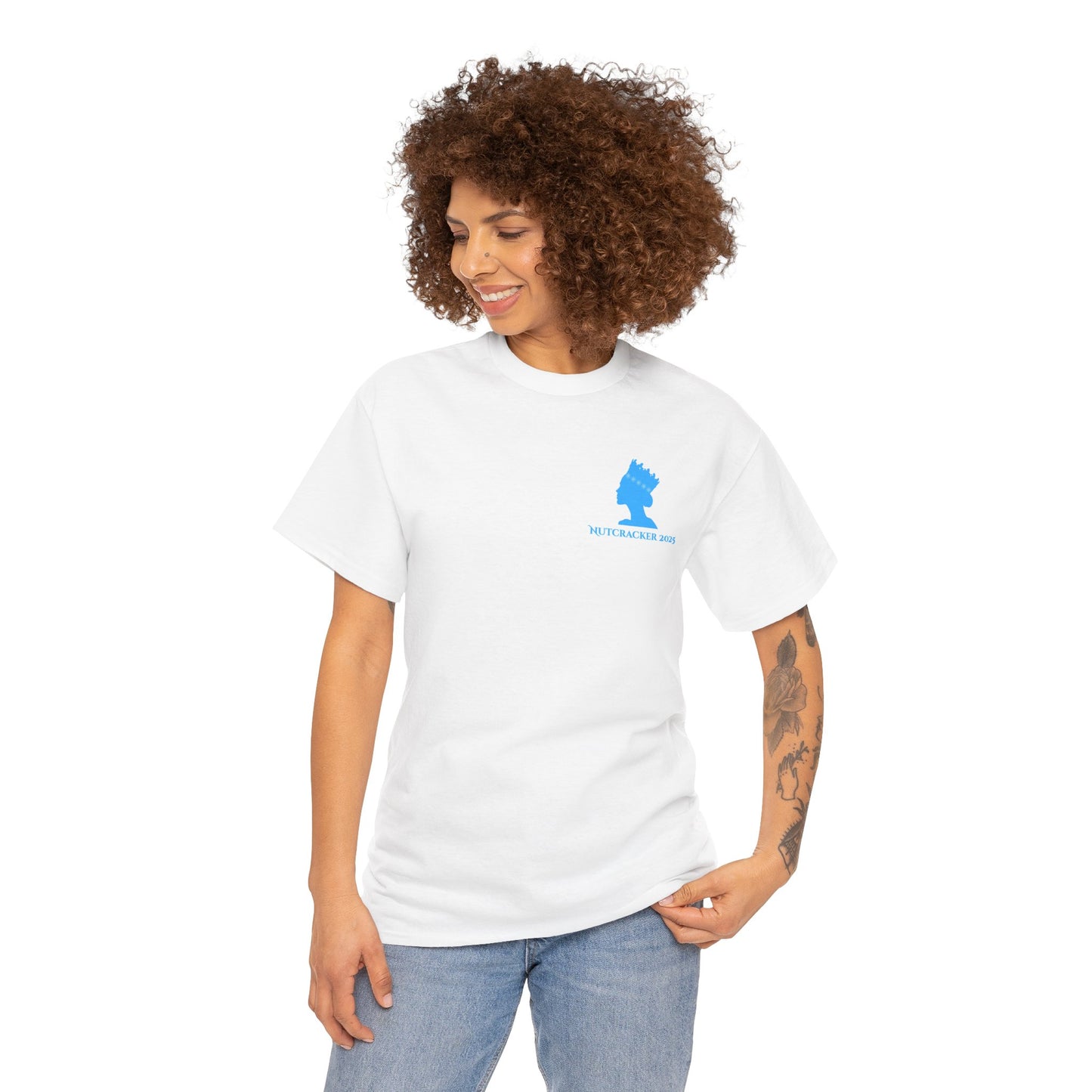 “Don’t Be Just Any Queen, Be a Snow Queen” ADULT Back Print + Nutcracker 2025 Front | Unisex Heavy Blend Cotton Tee Dance Apparel | Snow Queen Ballet T-shirt