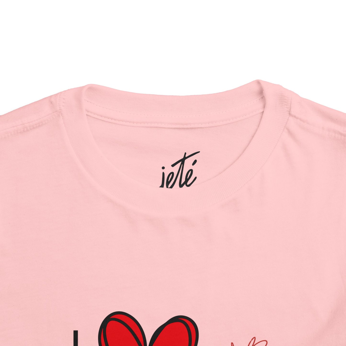 "I Love Dance" Toddler Short Sleeve Tee – Hand-Drawn Heart & Note Graphic Dance Lover T-Shirt