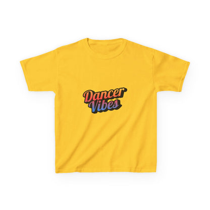 “Dancer Vibes” Colorful Graphic Tee for Kids | Dance-Themed Short Sleeve Shirt - Youth Dance T-Shirt