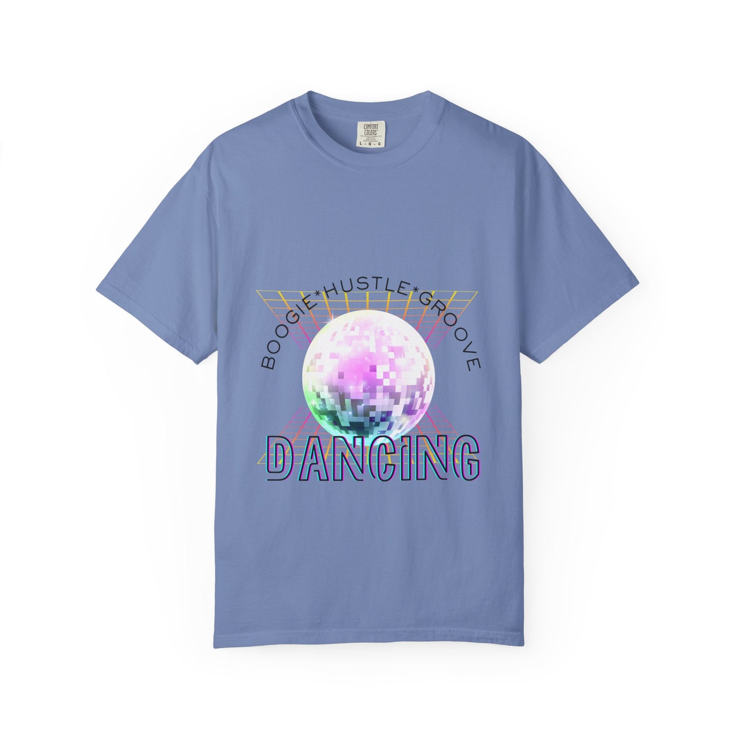 "Boogie, Hustle, Groove - Dancing" Streetwear Dance Graphic – Unisex Garment-Dyed T-Shirt