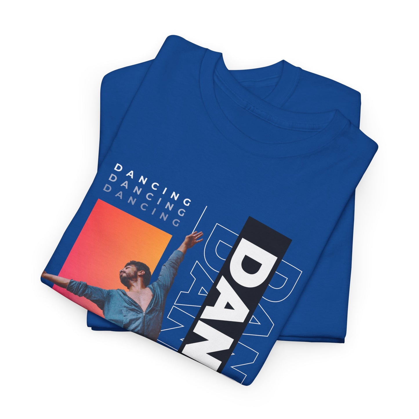 “Dancing” Streetwear-Inspired Male Dancer Unisex Heavy Cotton Tee – Urban Dance Graphic T-Shirt for Performers and Dance Lovers